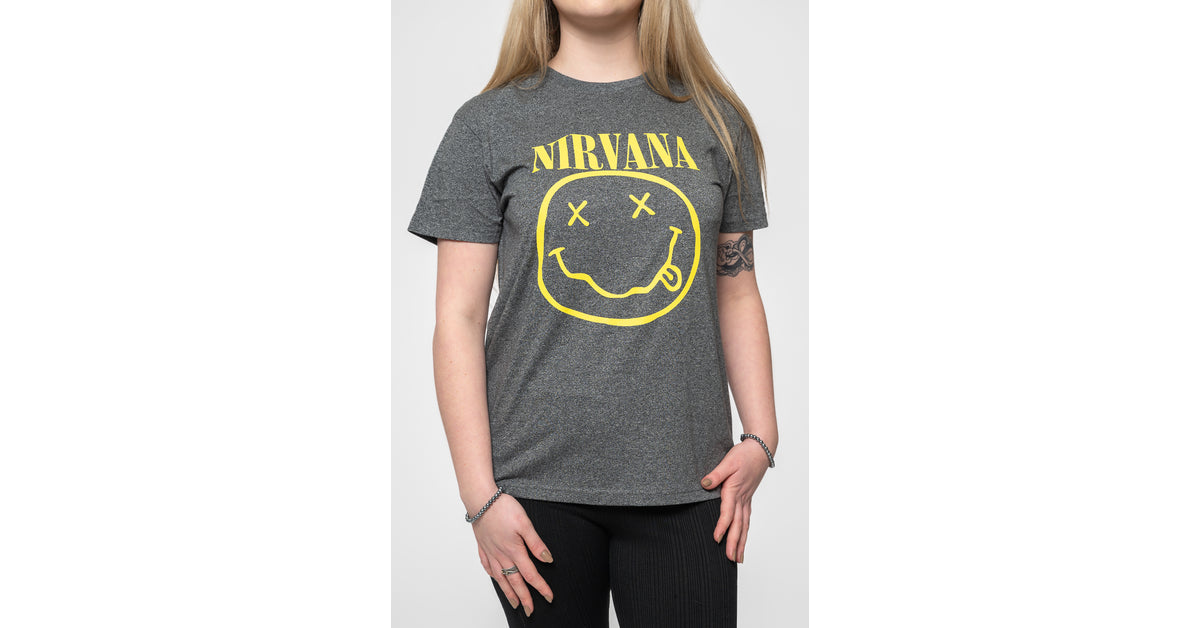 Nirvana Inverse Grunge Smile Brindle T Shirt – Paradiso Clothing