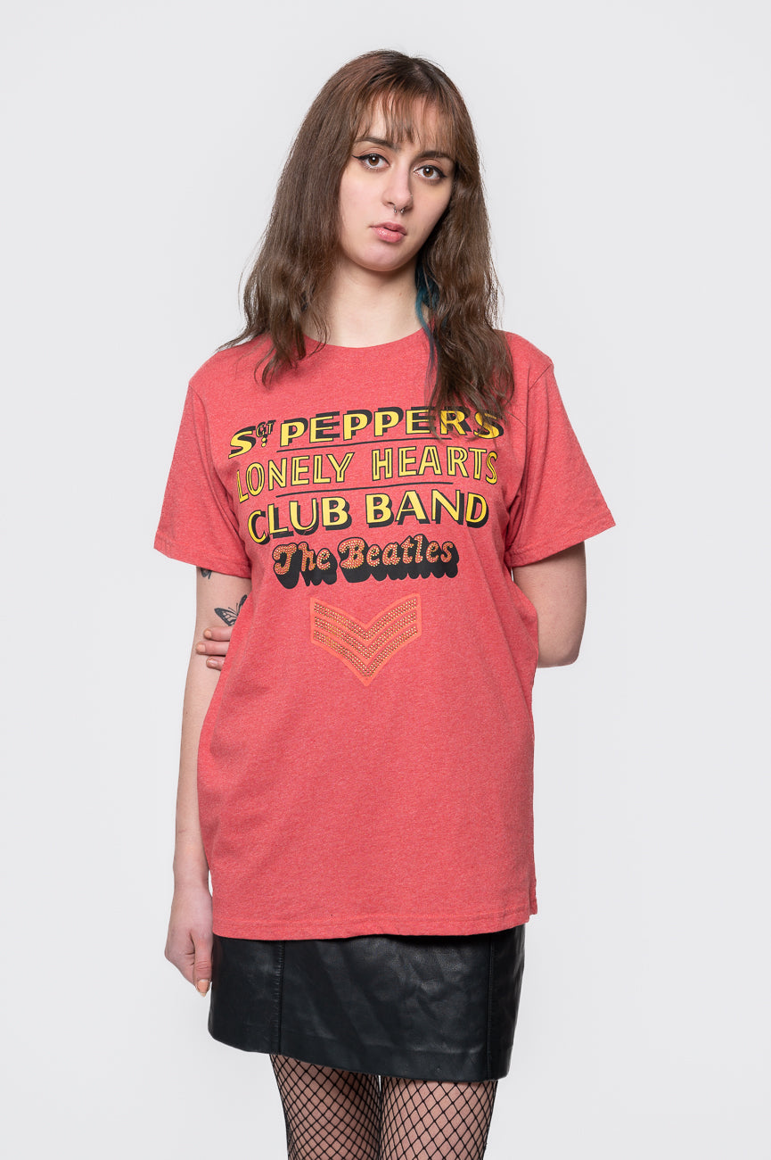 The Beatles Sgt Pepper Stacked Diamante Tee – Paradiso Clothing