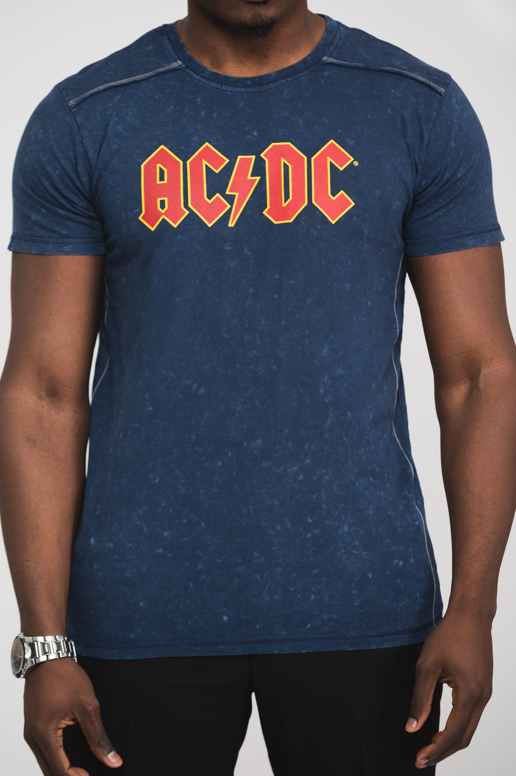 AC/DC Band Logo Snow Wash T Shirt – Paradiso Clothing