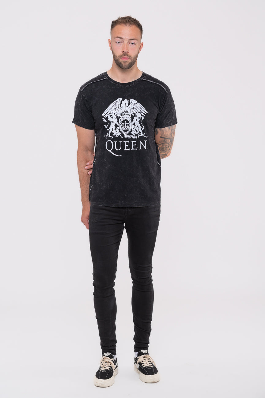 Queen Classic Crest Band Logo Snow Wash T Shirt – Paradiso Clothing