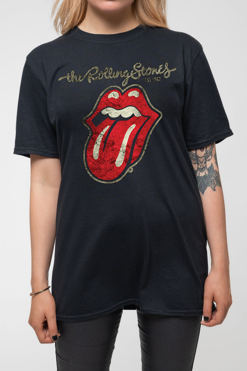 Absolute Cult Rolling Stones Fille Vampire Tongue T-Shirt Blanc 5