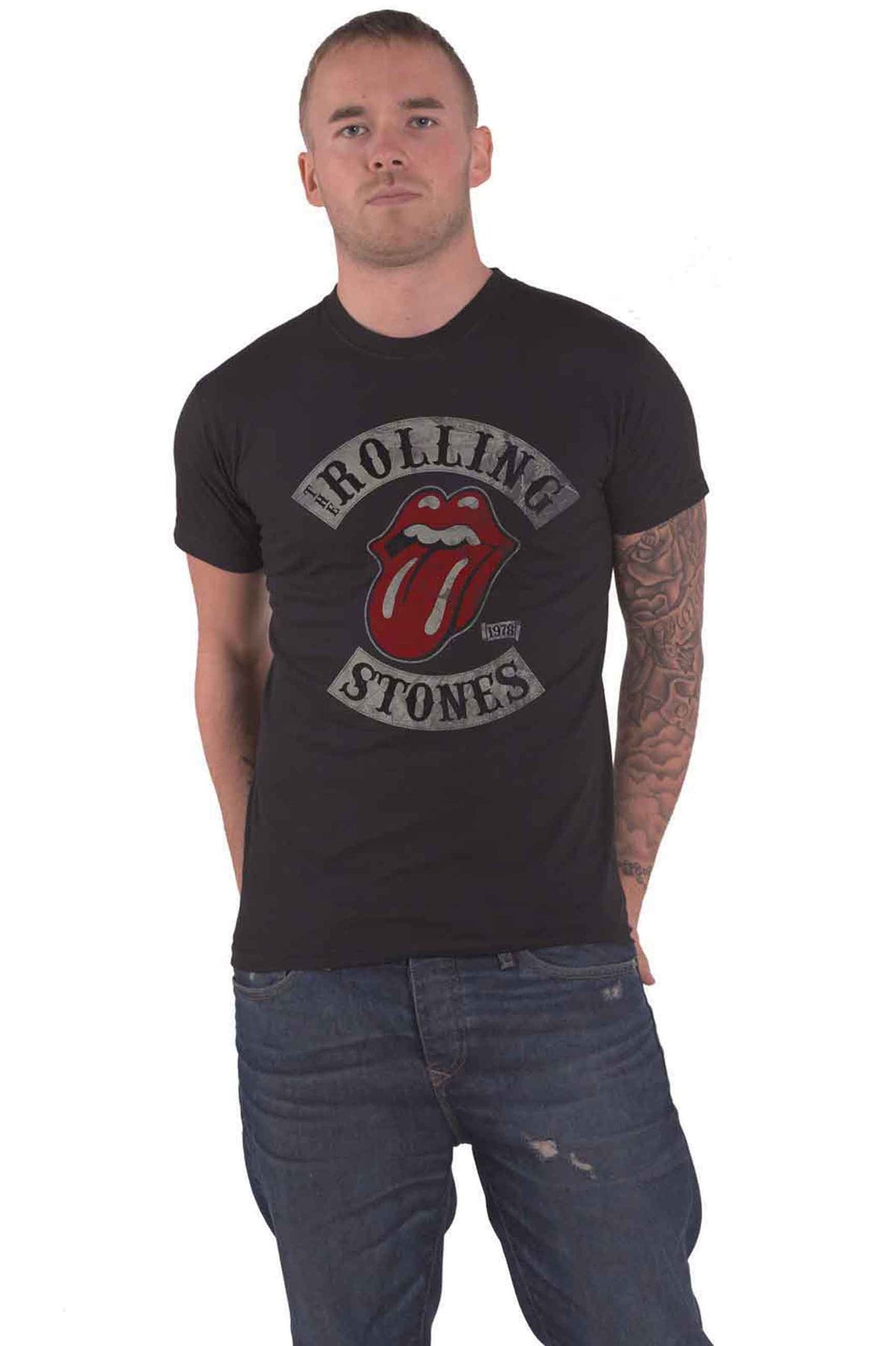 The Rolling Stones Unisex T-Shirt: Tour 1978 (Black)