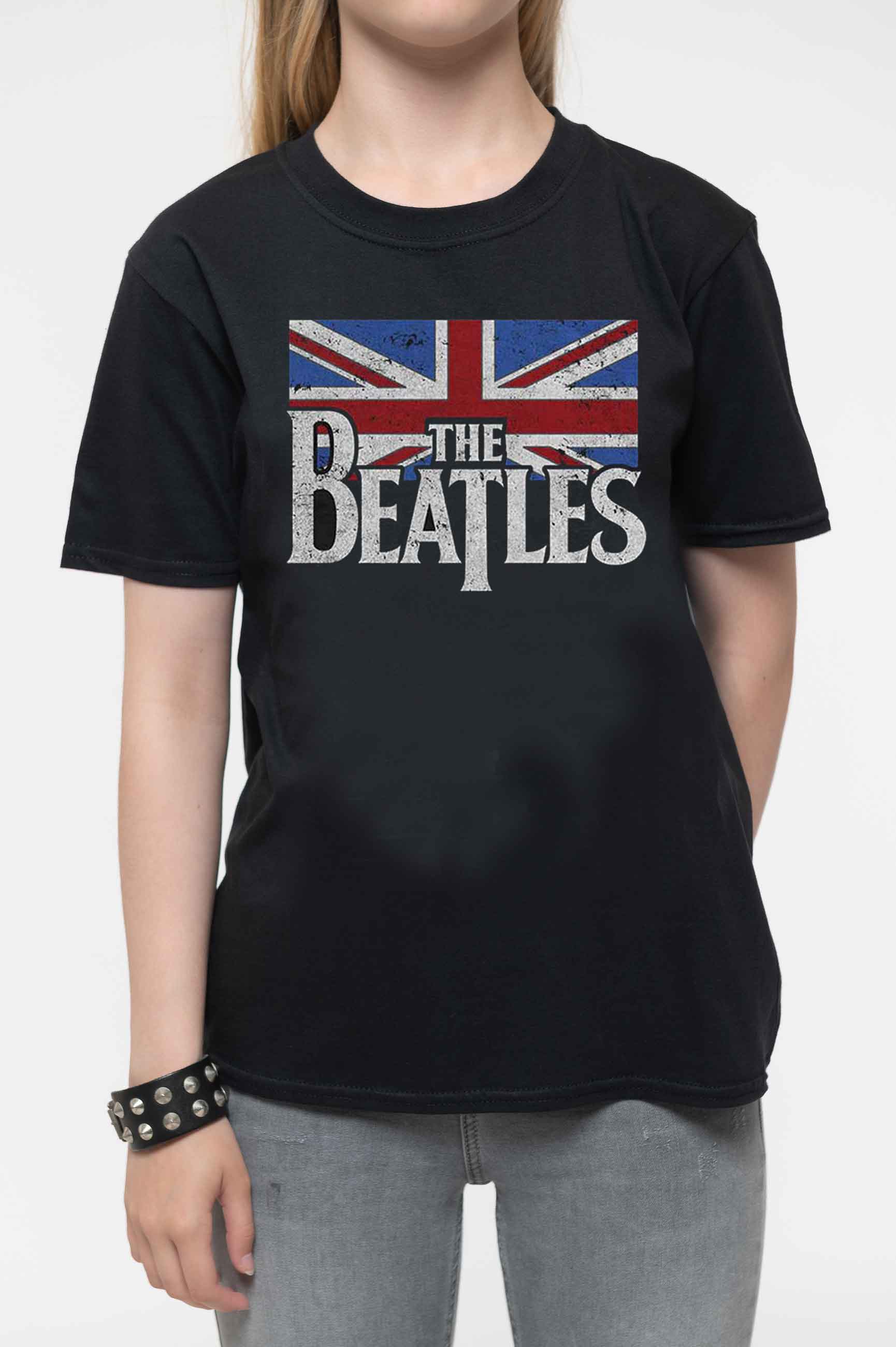 The Beatles Kids Drop T Logo Vintage Flag Tee – Paradiso Clothing