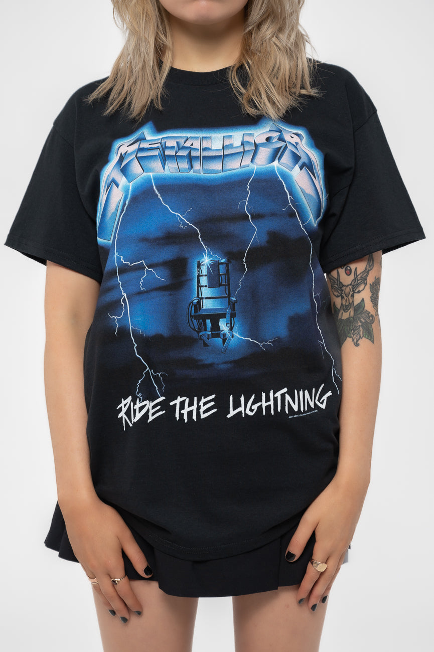 Metallica Ride the Lightning Vintage Tee Washed Black