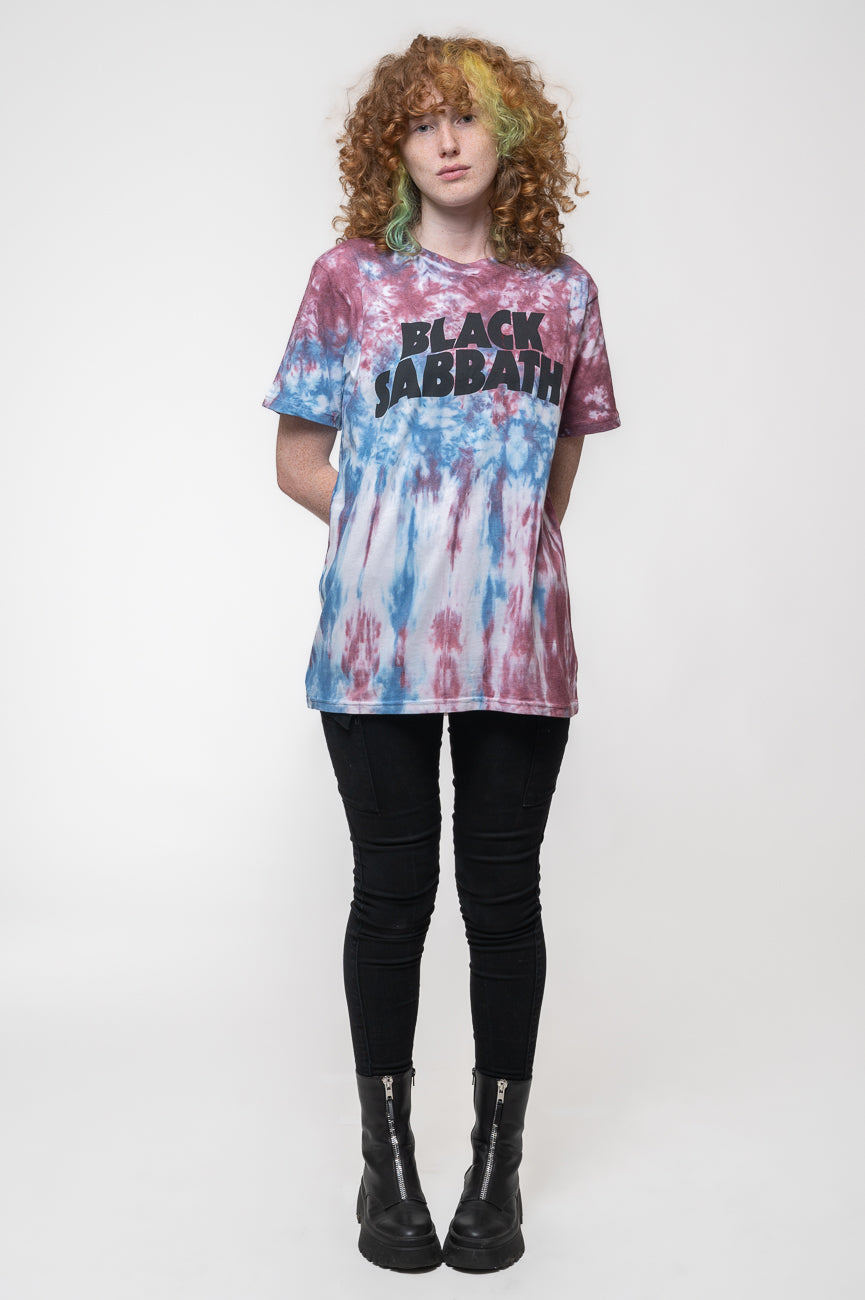 Black Sabbath Wavy Band Logo Dye Wash T Shirt – Paradiso Clothing